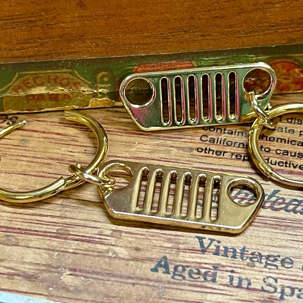 ***NEW***Fun Shiny Gold colored Earrings for the Off-road 4x4 Enthusiasts!
